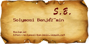 Solymosi Benjámin névjegykártya
