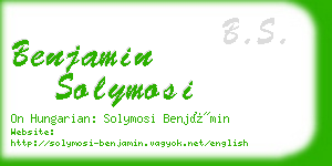 benjamin solymosi business card